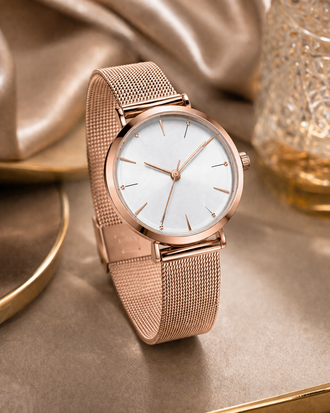 LUXARO Aura Roségold Eleganz Uhr