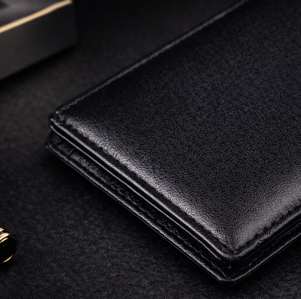 LUXARO Minimalistische Leder Geldbörse RFID Schutz Slim Wallet für Herren