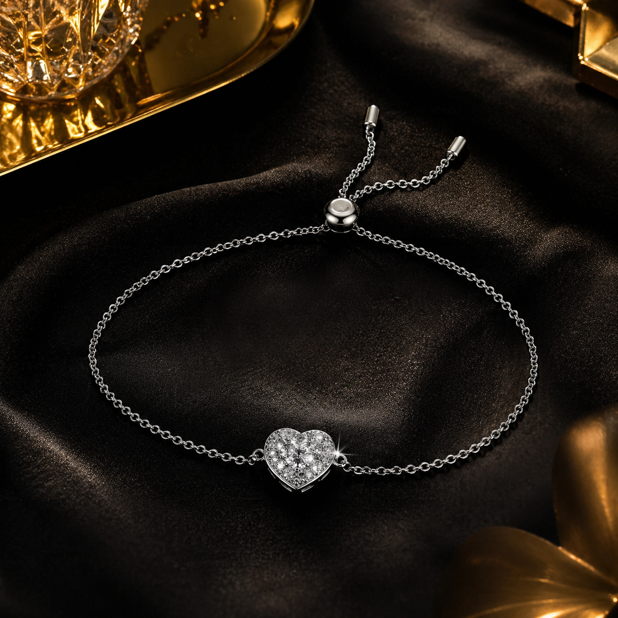LUXARO Amora Herzarmband aus edlem 925 Sterling Silber