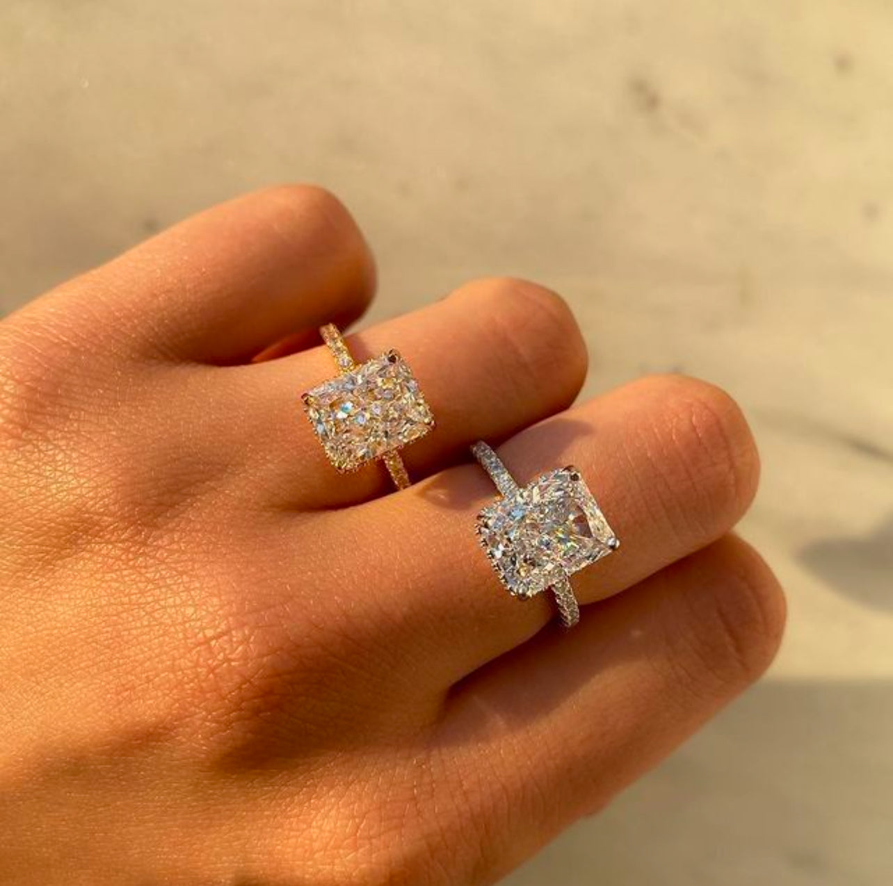 Luxuriöser Damenring mit Ice Flower Cut – Super Flash Design