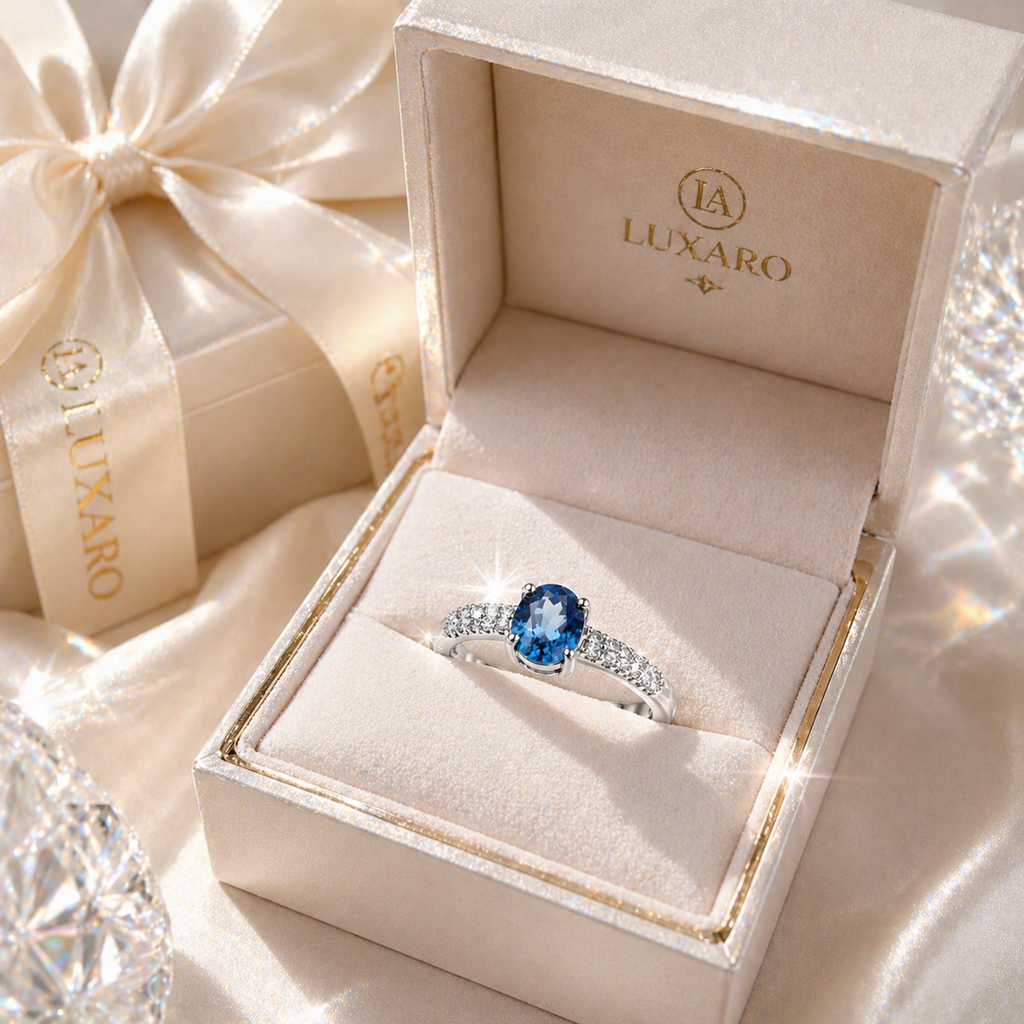 LUXARO Celestia Blue Ring 925 Sterling Silber
