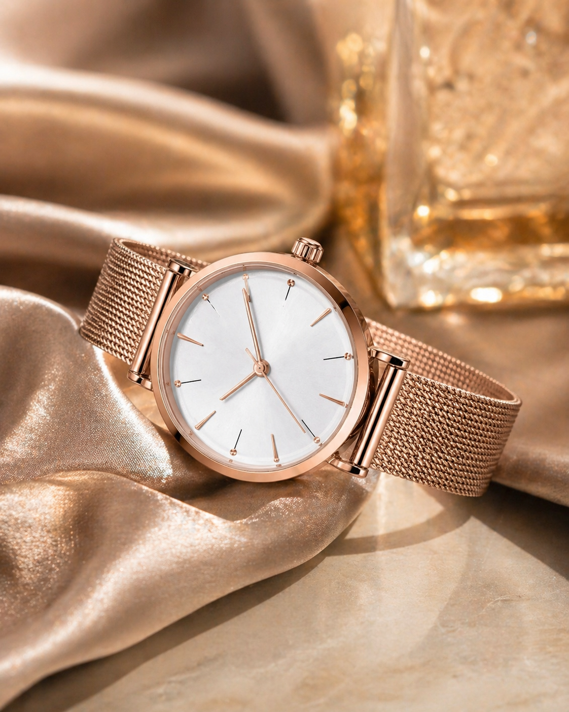 LUXARO Aura Roségold Eleganz Uhr