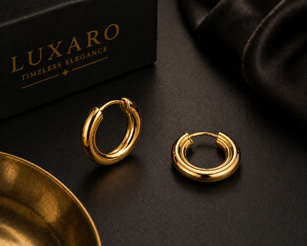 ‏LUXARO Aurelia Creolen  925 Sterling Silber