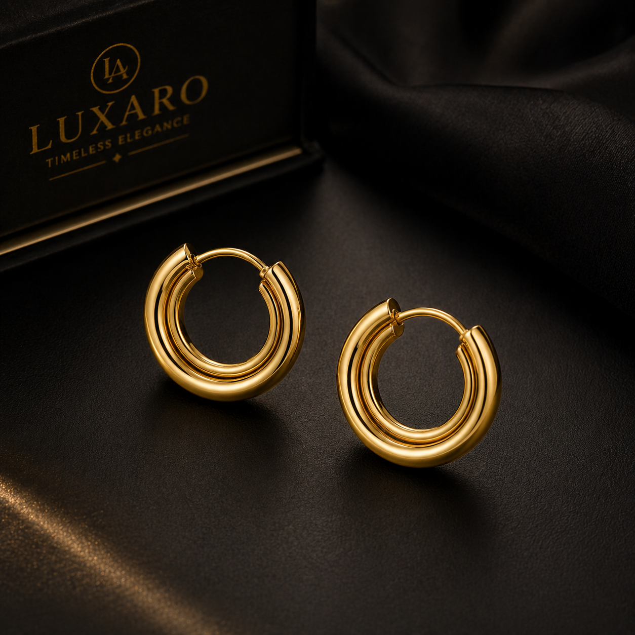 ‏LUXARO Aurelia Creolen  925 Sterling Silber